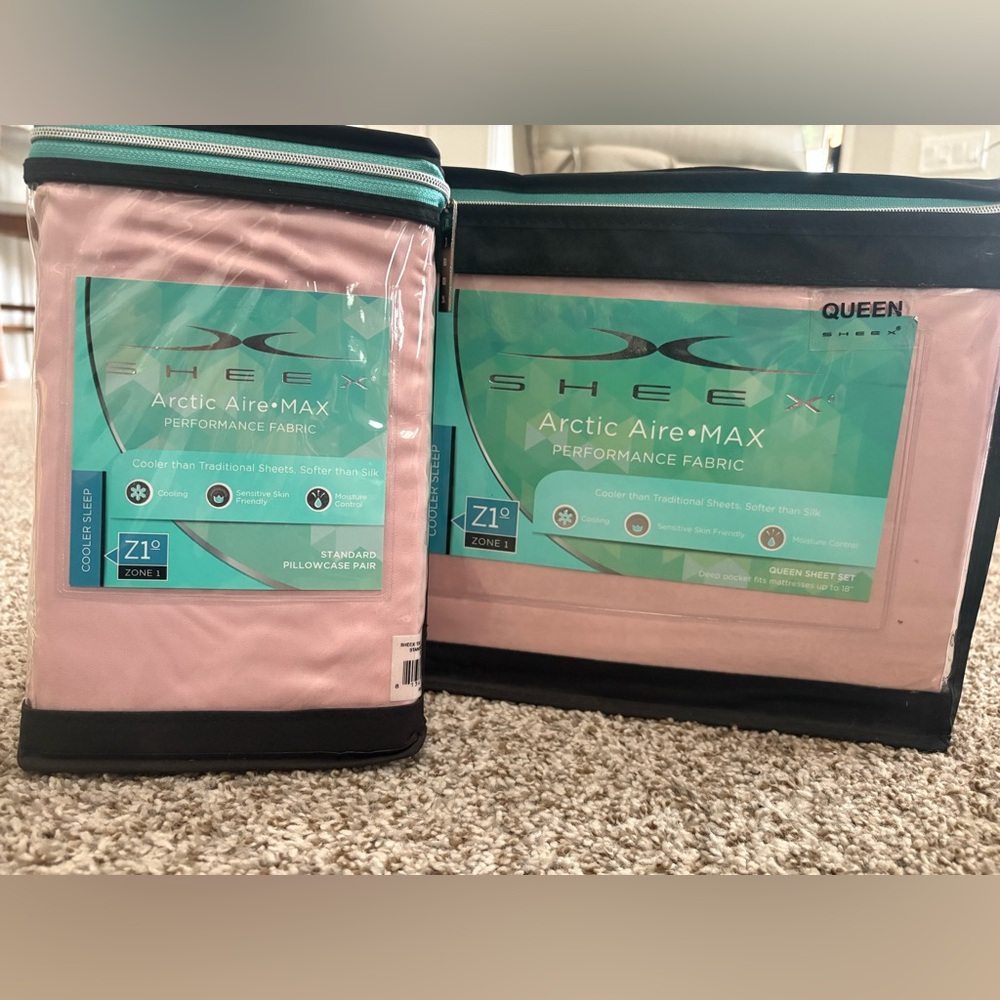 Sheex Arctic Aire Performance Fabric Sheet Set w/ Extra Pillow Cases